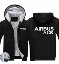 Thumbnail for Airbus A330 & Text Designed Zipped Sweatshirts
