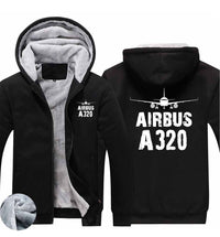 Thumbnail for Airbus A320 & Plane Designed Zipped Sweatshirts