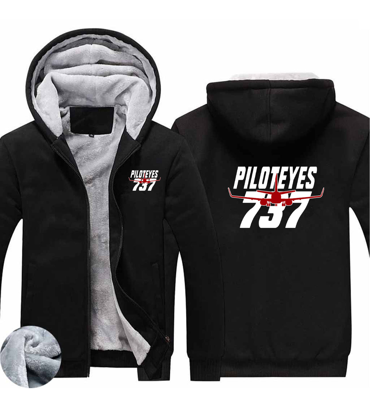Amazing Piloteyes737 Designed Zipped Sweatshirts
