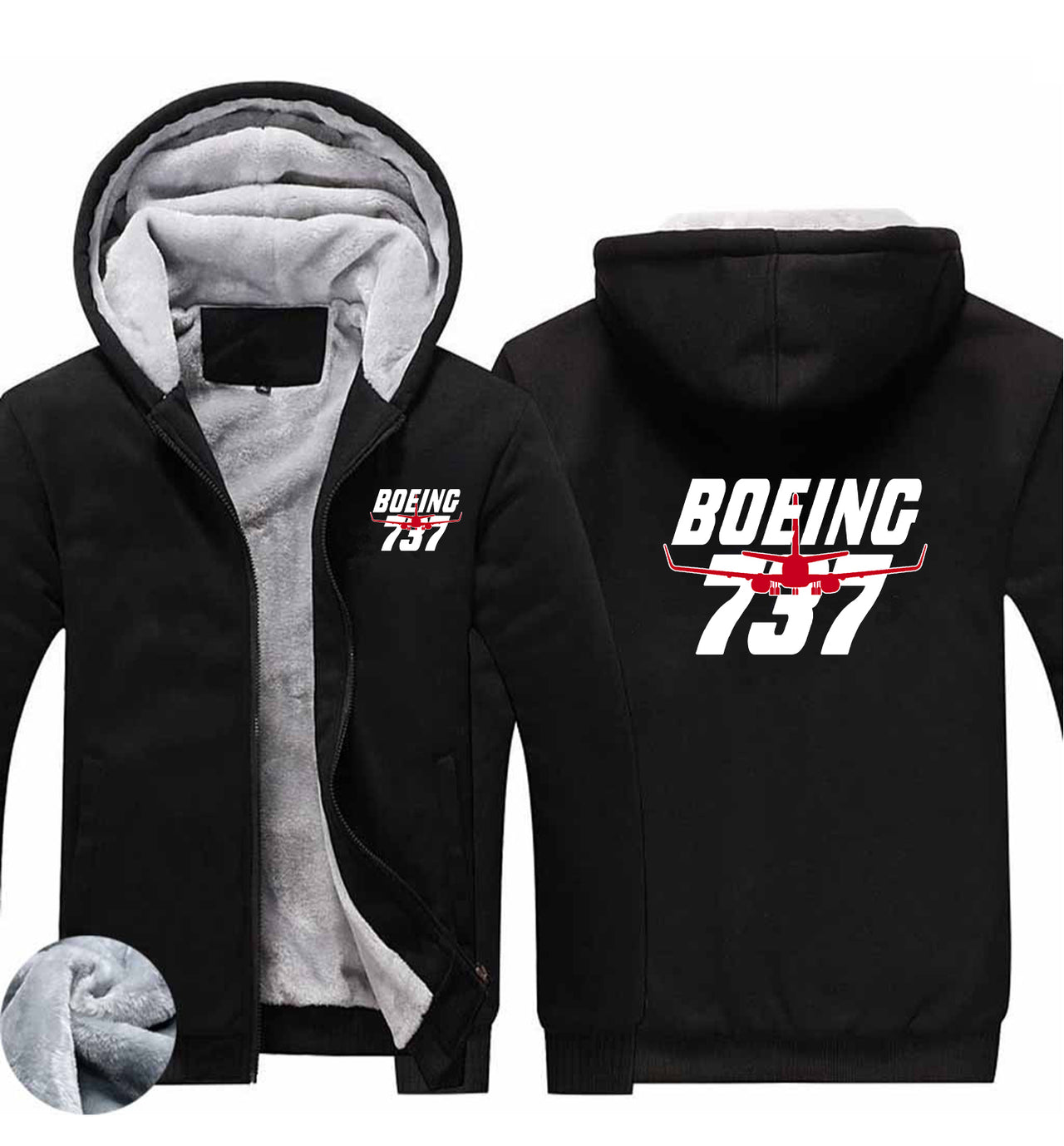 Amazing Boeing 737 Designed Zipped Sweatshirts