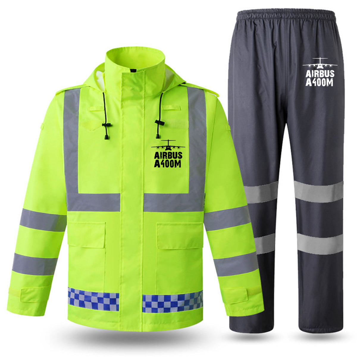 Airbus A400M & Plane Designed Reflective Waterproof Rainsuit Set