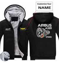 Thumbnail for Airbus A320 & CFM56 Engine Designed Zipped Sweatshirts