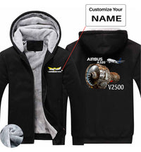 Thumbnail for Airbus A320 & V2500 Engine Designed Zipped Sweatshirts