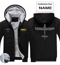 Thumbnail for Propeller Shape Aviation Alphabet Designed Zipped Sweatshirts