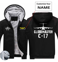 Thumbnail for GlobeMaster C-17 & Plane Designed Zipped Sweatshirts