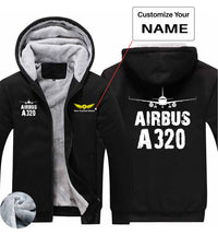 Thumbnail for Airbus A320 & Plane Designed Zipped Sweatshirts