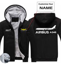 Thumbnail for The Airbus A340 Designed Zipped Sweatshirts