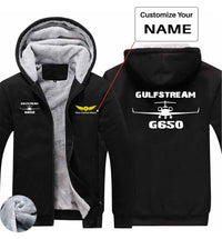 Thumbnail for Gulfstream G650 & Plane Designed Zipped Sweatshirts