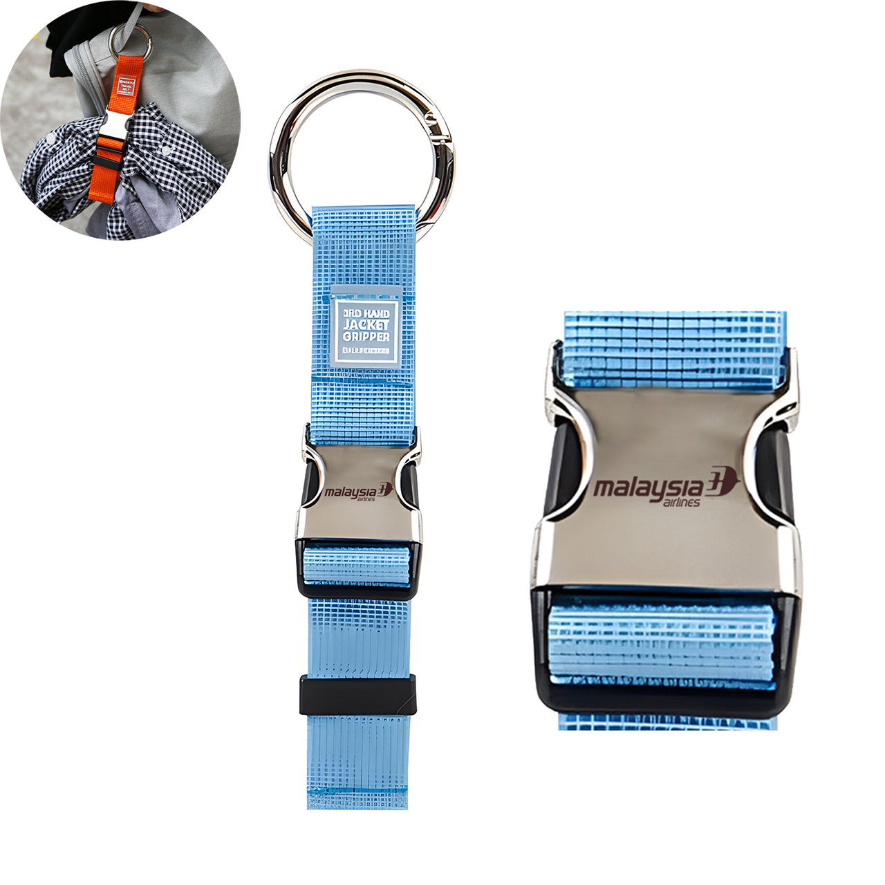 Malaysia Airlines Designed Portable Luggage Strap Jacket Gripper