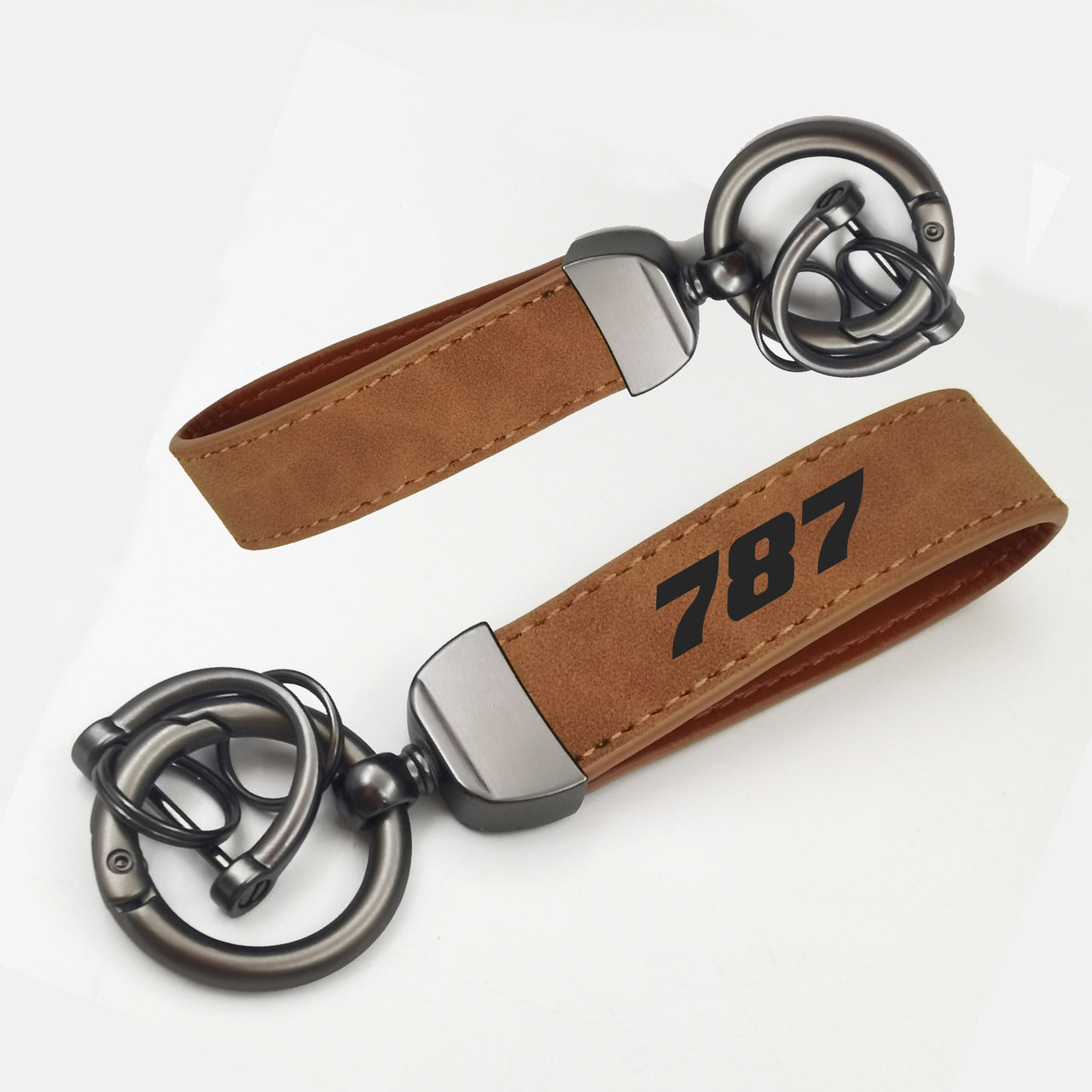 787 Flat Text Design Horseshoe Buckle Key Chains