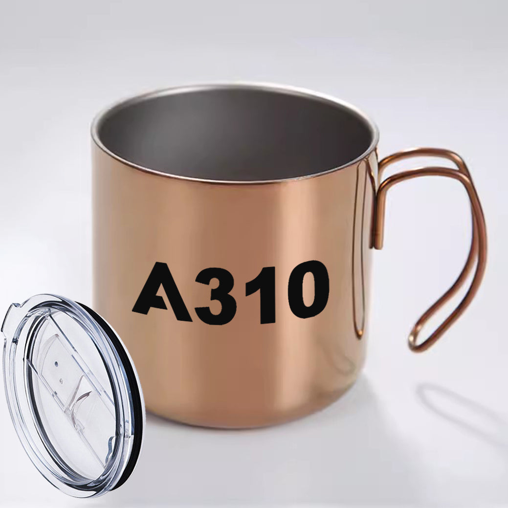 A310 Flat Text Designed Stainless Steel Portable Mugs