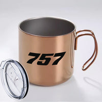 Thumbnail for 757 Flat Text Designed Stainless Steel Portable Mugs