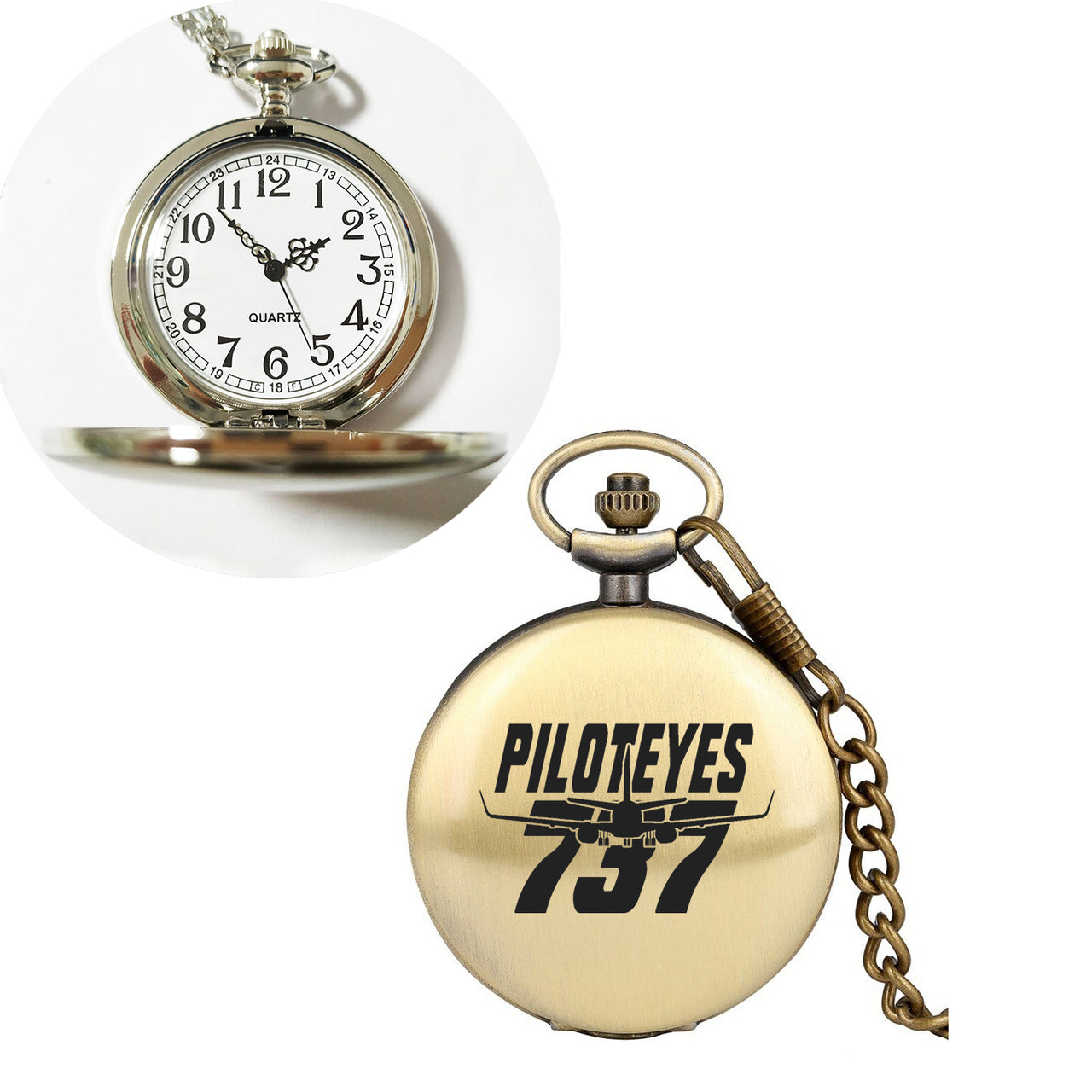Amazing Piloteyes737 Designed Pocket Watches