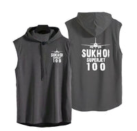 Thumbnail for Sukhoi Superjet 100 & Plane Designed Hooded Tank Tops