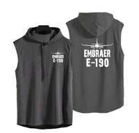 Thumbnail for Embraer E-190 & Plane Designed Hooded Tank Tops