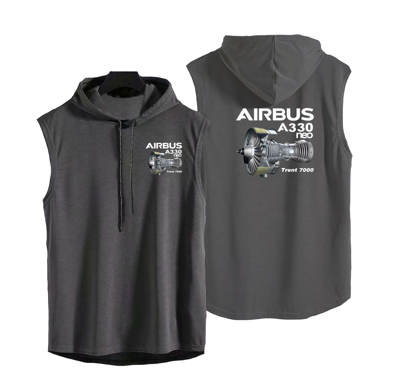 Airbus A330neo & Trent 7000 Designed Hooded Tank Tops