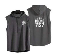 Thumbnail for Boeing 757 & Plane Designed Hooded Tank Tops