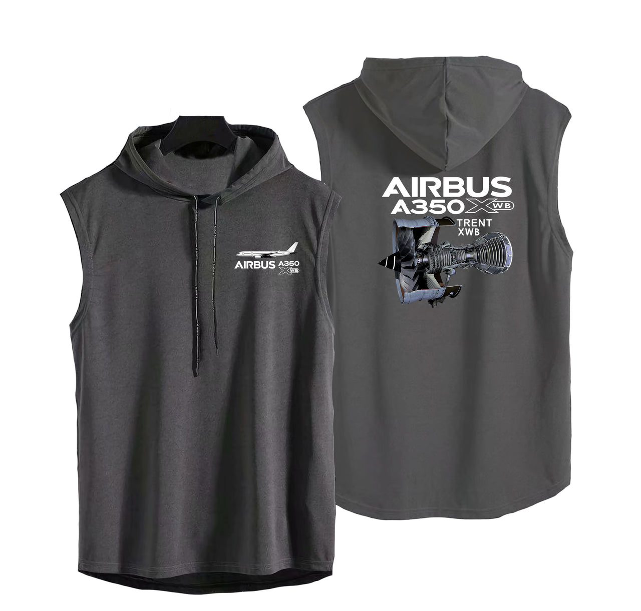 Airbus A350 & Trent XWB Engine Designed Hooded Tank Tops