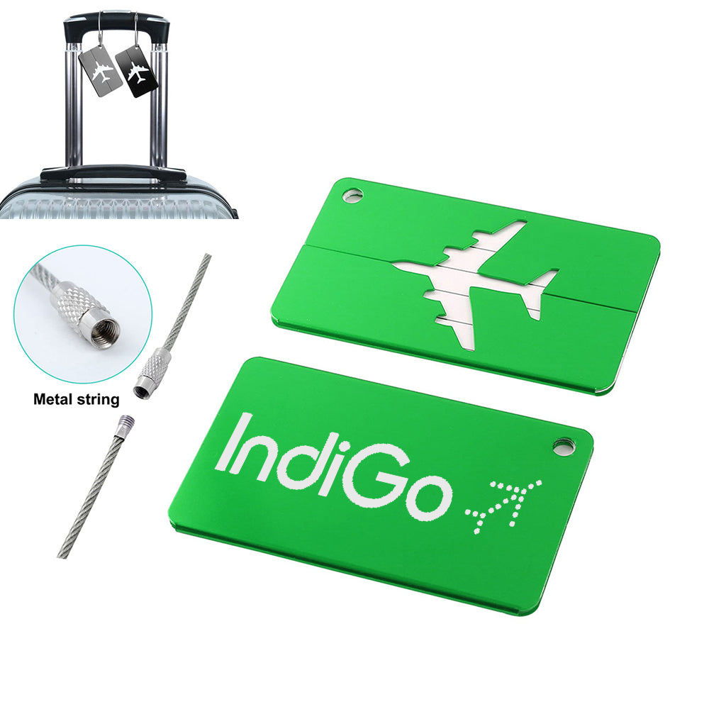 Indigo Airlines Designed Aluminum Luggage Tags