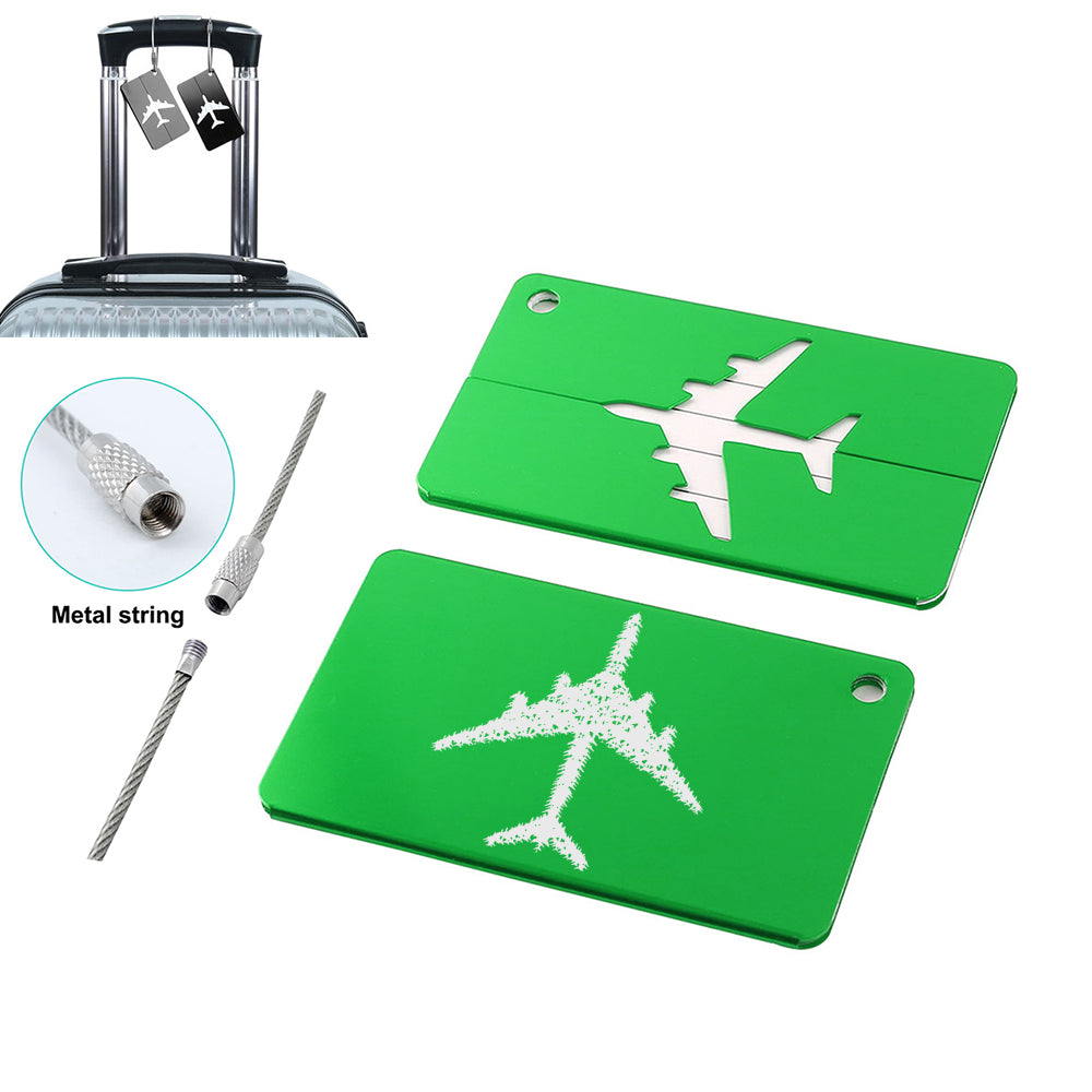 Colourful Airplane Designed Aluminum Luggage Tags