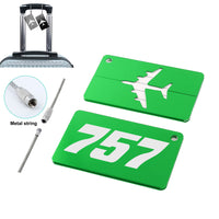 Thumbnail for 757 Flat Text Designed Aluminum Luggage Tags