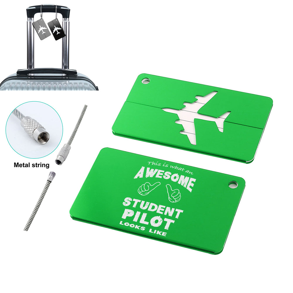 Student Pilot Designed Aluminum Luggage Tags