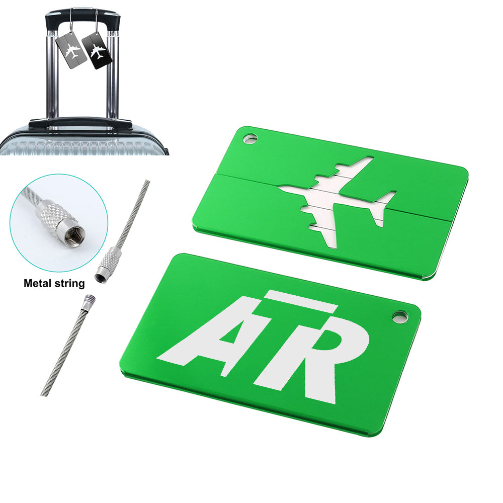 ATR & Text Designed Aluminum Luggage Tags