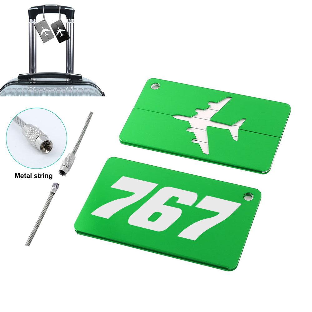 767 Flat Text Designed Aluminum Luggage Tags