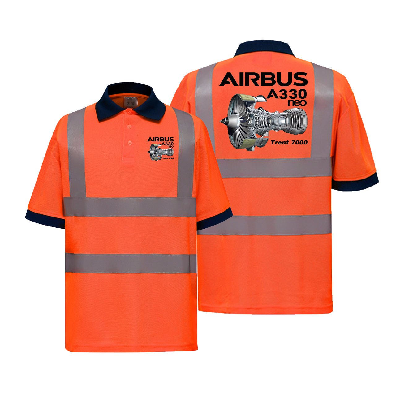 Airbus A330neo & Trent 7000 Designed Reflective Polo T-Shirts