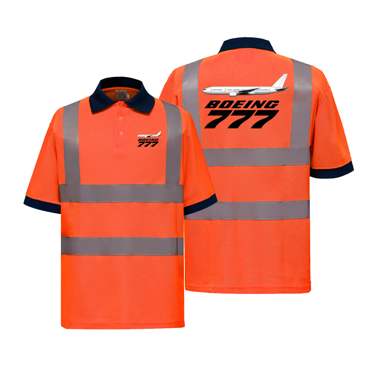 The Boeing 777 Designed Reflective Polo T-Shirts