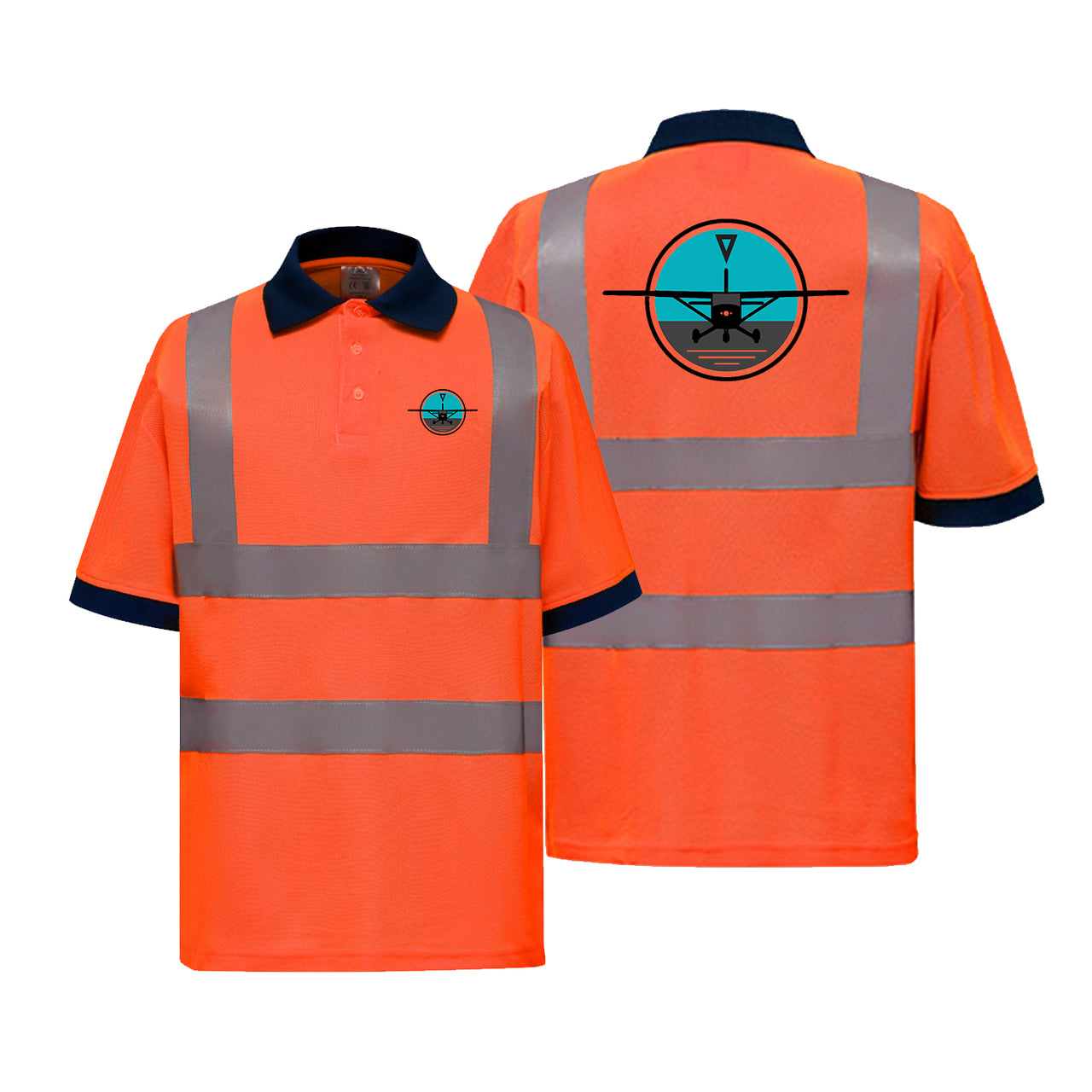 Cessna & Gyro Designed Reflective Polo T-Shirts