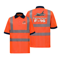 Thumbnail for The Fighting Falcon F16 Designed Reflective Polo T-Shirts
