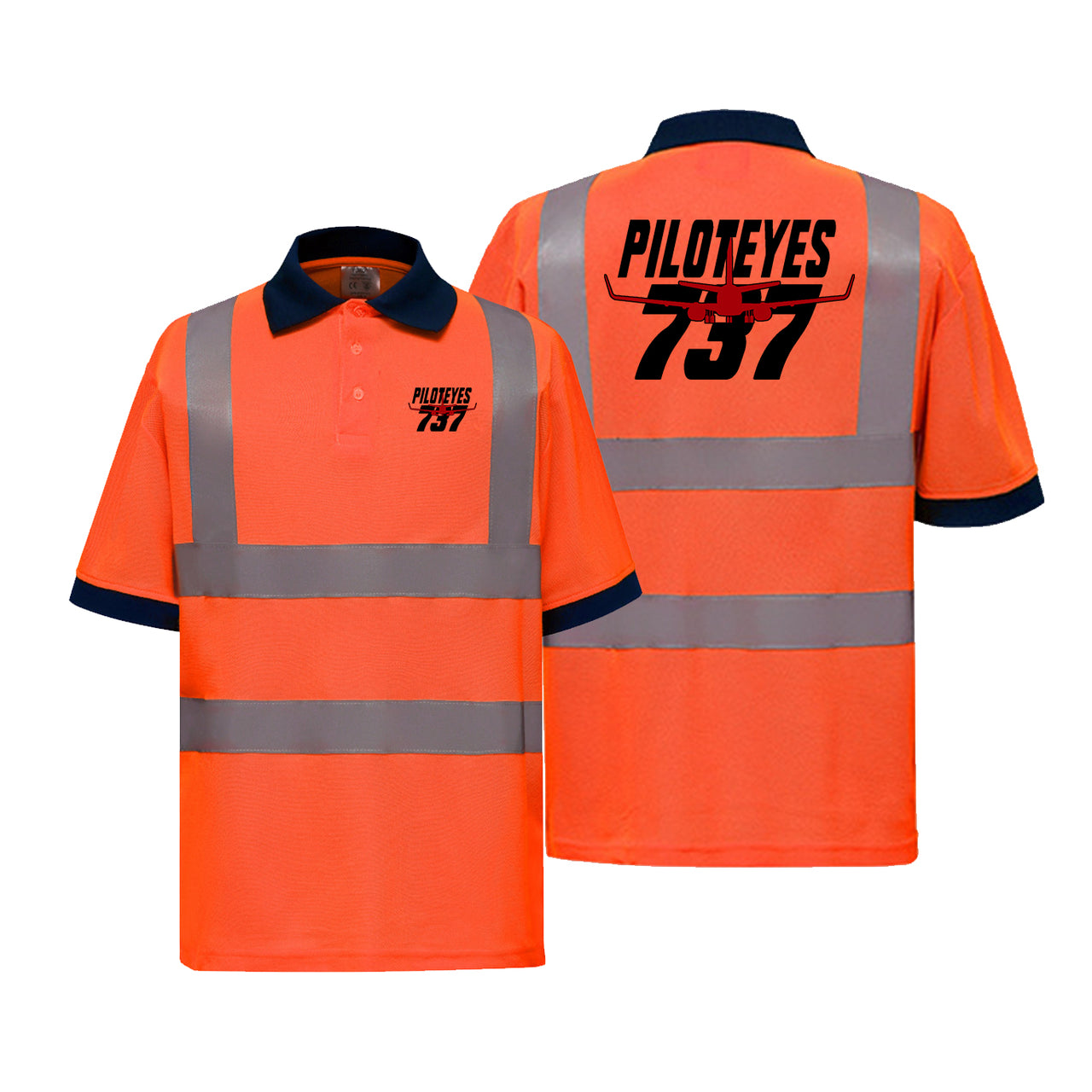 Amazing Piloteyes737 Designed Reflective Polo T-Shirts