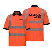 Thumbnail for Airbus A350 & Text Designed Reflective Polo T-Shirts