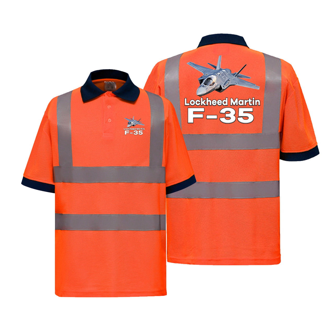 The Lockheed Martin F35 Designed Reflective Polo T-Shirts