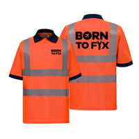 Thumbnail for Born To Fix Airplanes Designed Reflective Polo T-Shirts