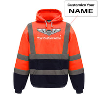 Thumbnail for Custom Name (Military Badge) Designed Reflective Hoodies