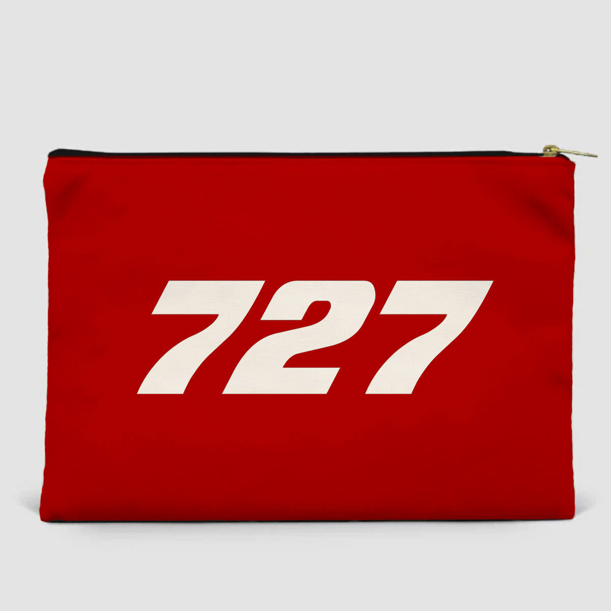 727 Flat Text Designed Zipper Pouch
