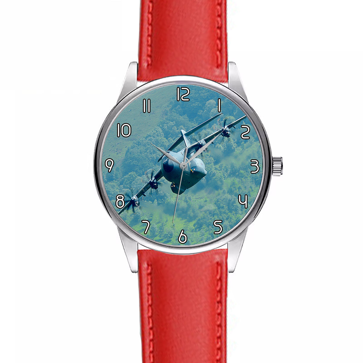 Cruising Airbus A400M Designed Fashion Leather Strap Watches