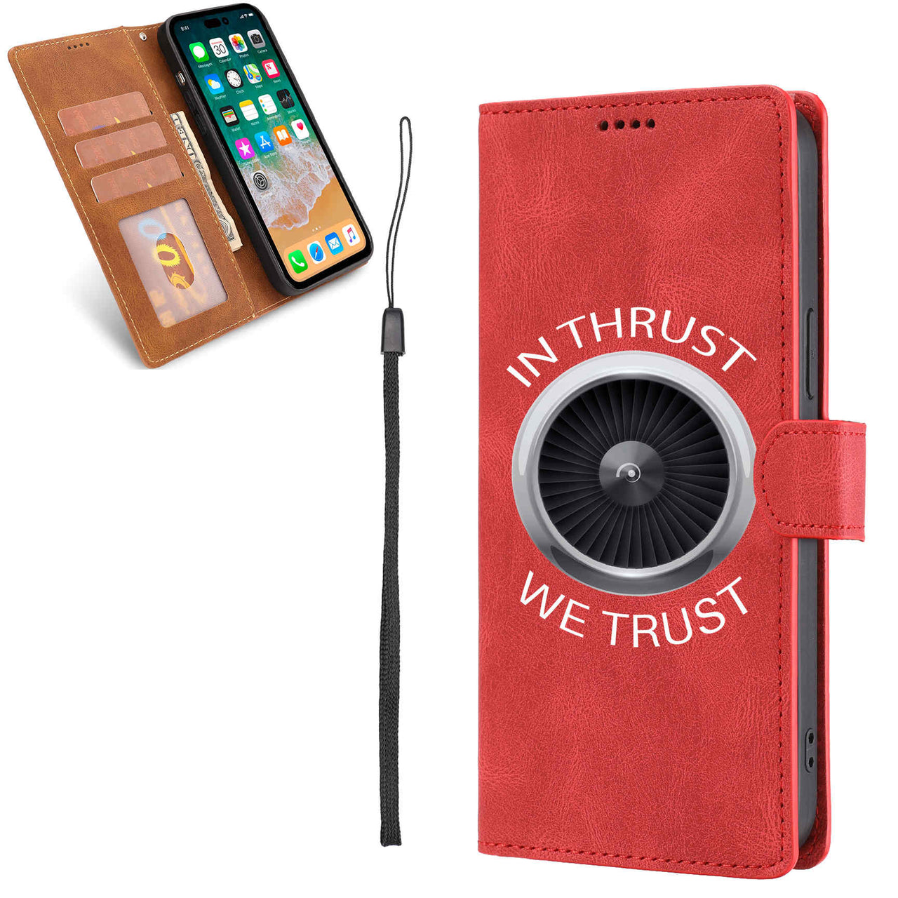 In Thrust We Trust Designed Leather Samsung S & Note Cases