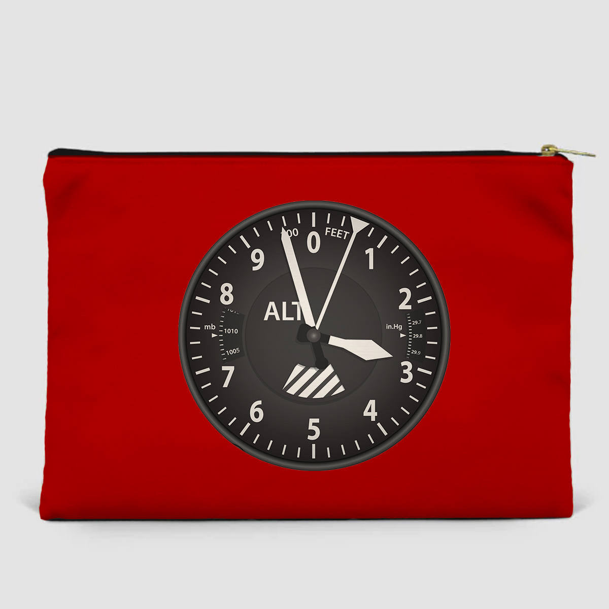 Airplane Instruments (Altitude) Designed Zipper Pouch