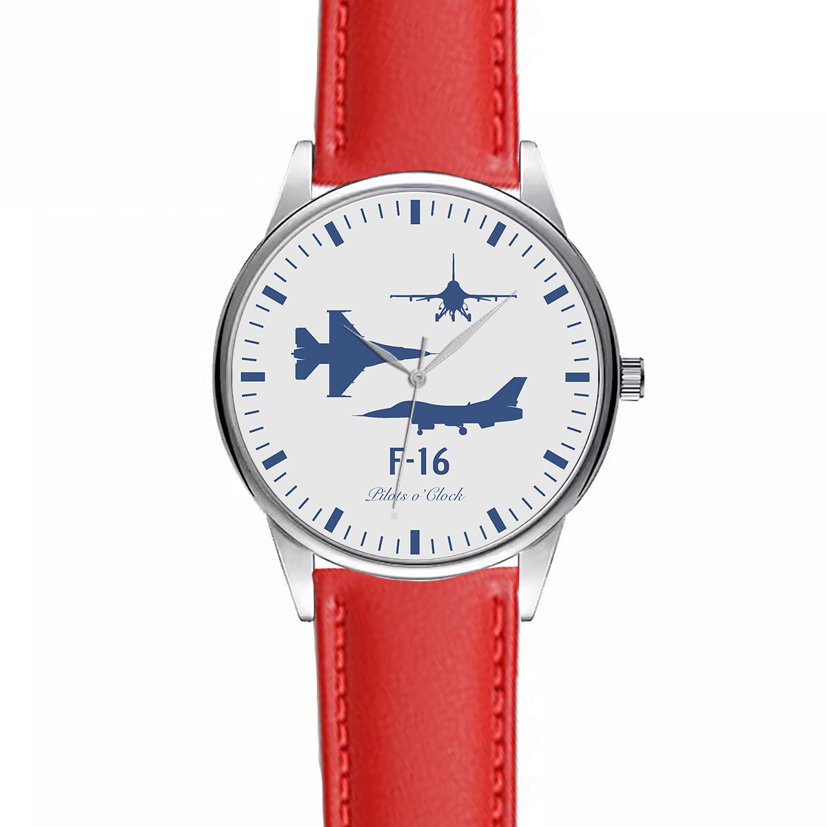 Fighting Falcon F-16 (Special) Designed Fashion Leather Strap Watches