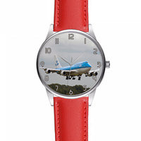 Thumbnail for Landing KLM's Boeing 747 Designed Fashion Leather Strap Watches