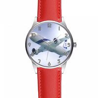 Thumbnail for Close up to Israel Airways (El-al) Boeing 787 Designed Fashion Leather Strap Watches