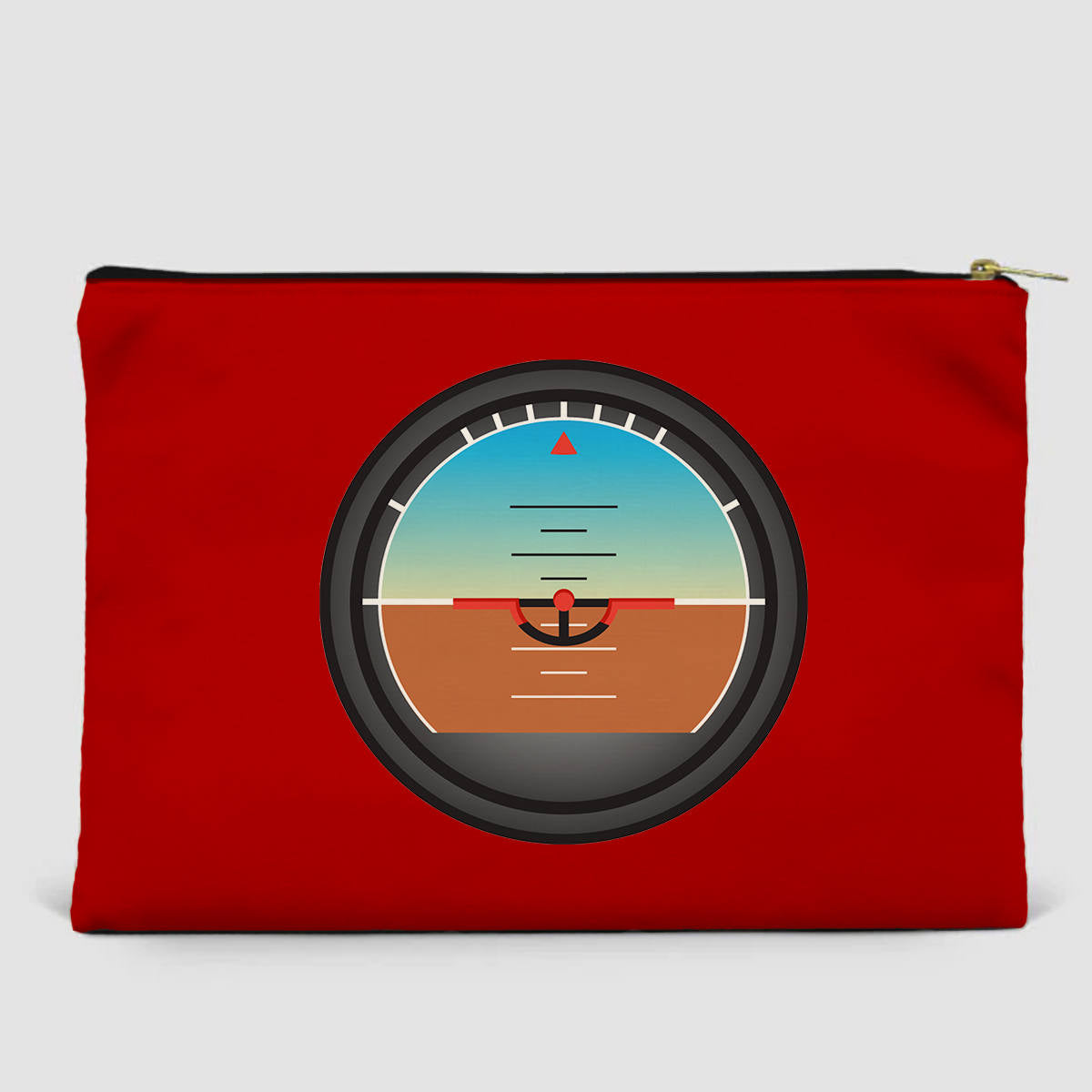 Airplane Instruments (Gyro Horizon) Designed Zipper Pouch