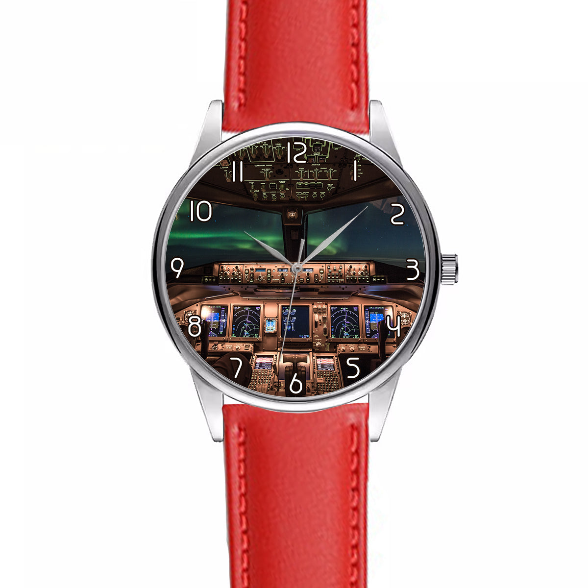 Boeing 777 Cockpit Designed Fashion Leather Strap Watches