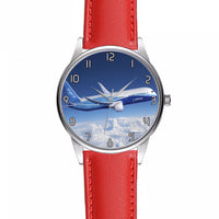 Thumbnail for Boeing 787 Dreamliner Designed Fashion Leather Strap Watches