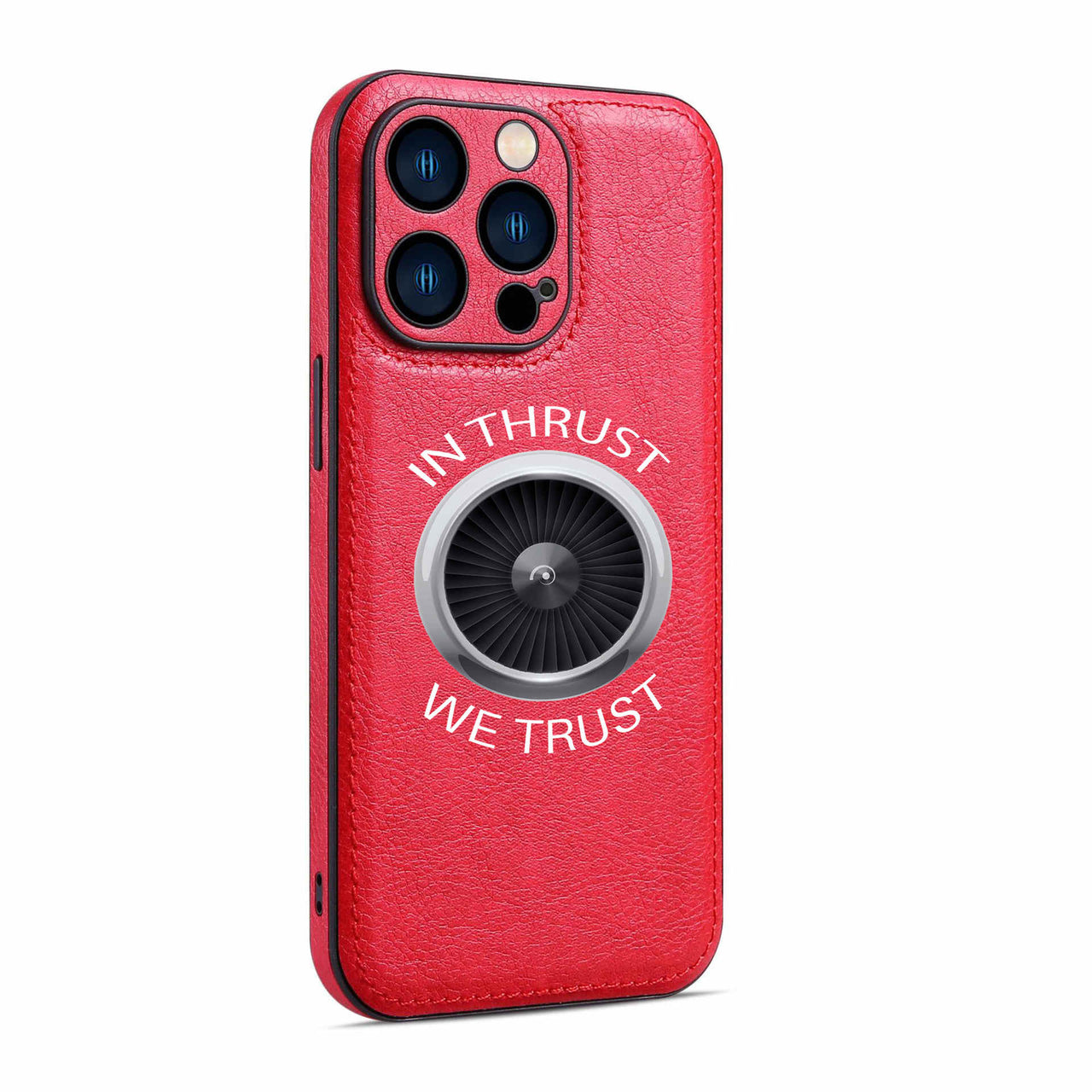 In Thrust We Trust Designed Leather iPhone Cases