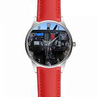 Thumbnail for Cessna 172 Cockpit Designed Fashion Leather Strap Watches