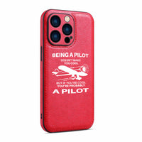 Thumbnail for If You're Cool You're Probably a Pilot Designed Leather iPhone Cases